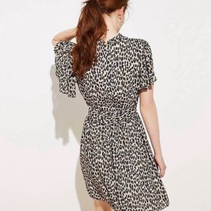 LOFT Cheetah Leopard Animal Print Short Sleeved Dress